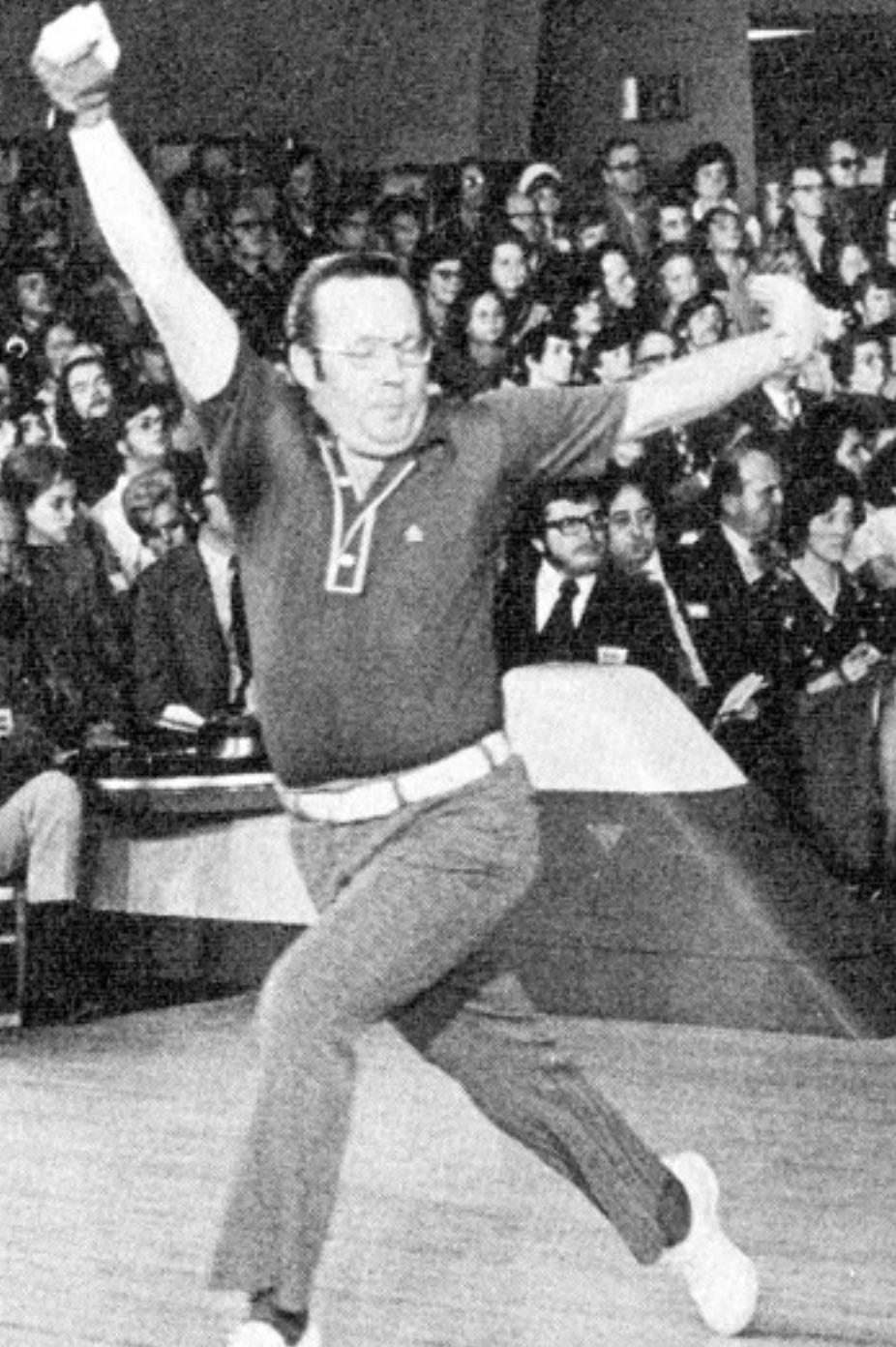 Pro bowler Don McCune celebrating 